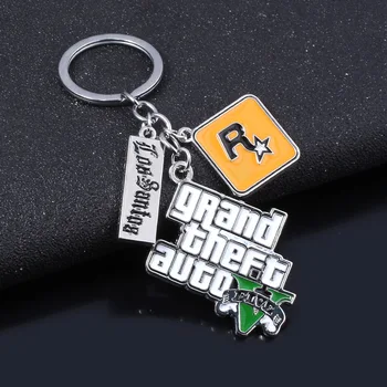 Fashion Jewelry PS4 GTA 5 Keychain Grand Theft Auto V Keyring car pendant Accessories
Fashion Jewelry PS4 GTA 5 Keychain Grand Theft Auto V Keyring car pendant Accessories