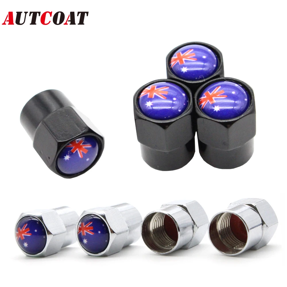 AUTCOAT 4Pcs/Set Aluminum Alloy/Copper Australia National Flag Tire Valve Stem Cap Tire Wheel Stem Air Valve Caps for Auto Cars
AUTCOAT 4Pcs/Set Aluminum Alloy/Copper Australia National Flag Tire Valve Stem Cap Tire Wheel Stem Air Valve Caps for Auto Cars
