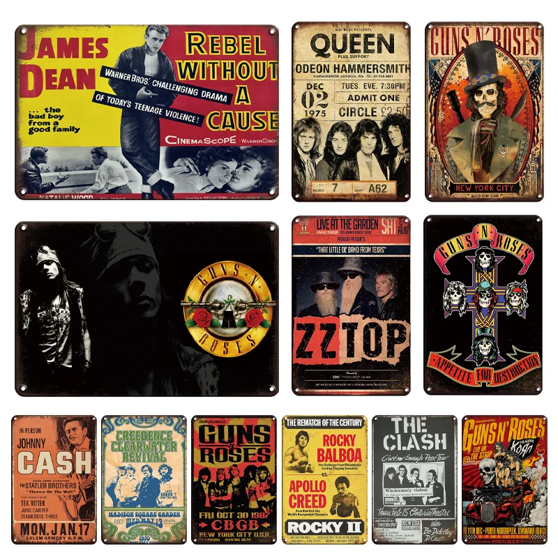 Retro Johnny Cash Metal Plaque Sign Vintage Guns N Roses Poster Decorative Tin Plate Funny Metal Wall Stickers Bar Home Decor 
Retro Johnny Cash Metal Plaque Sign Vintage Guns N Roses Poster Decorative Tin Plate Funny Metal Wall Stickers Bar Home Decor