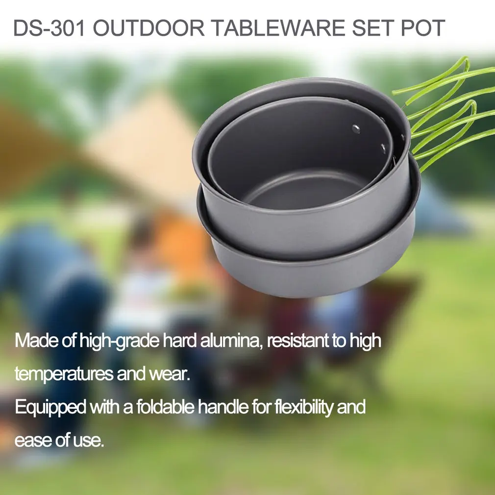 Camping Cookware Set Multifunctional 3 Persons Portable Cooking Tableware Picnic Set Outdoor Hiking Pot Pans Bowls for outdoor
Camping Cookware Set Multifunctional 3 Persons Portable Cooking Tableware Picnic Set Outdoor Hiking Pot Pans Bowls for outdoor