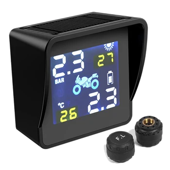 Motorcycle TPMS Tire Pressure Temperature Monitoring Alarm System USB Solar Charging with 2 External Sensors
Motorcycle TPMS Tire Pressure Temperature Monitoring Alarm System USB Solar Charging with 2 External Sensors