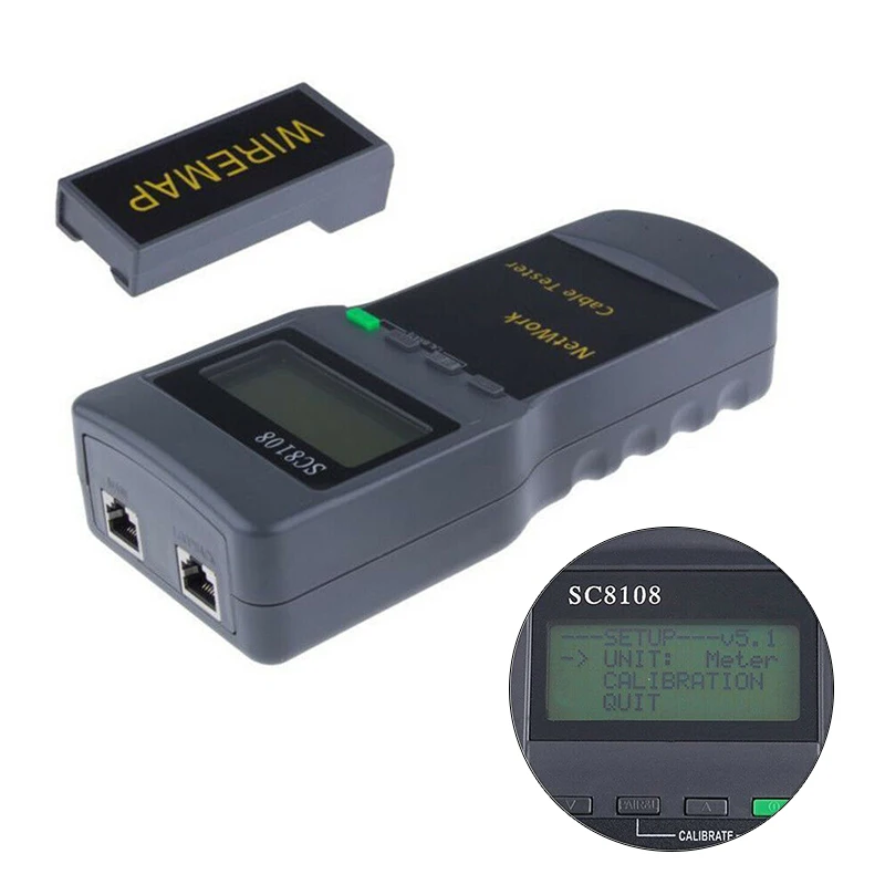 1PC Gray Plastic RJ45 Net Test Tool SC8108 Network Tester LAN Phone Cable Length Detection Meter Line Finder 180x82MM
1PC Gray Plastic RJ45 Net Test Tool SC8108 Network Tester LAN Phone Cable Length Detection Meter Line Finder 180x82MM