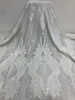 2020 High Quality African Lace Fabric French Net Embroidery lace Sequins fabric Tulle Lace Fabric For Nigerian party Dress 
2020 High Quality African Lace Fabric French Net Embroidery lace Sequins fabric Tulle Lace Fabric For Nigerian party Dress