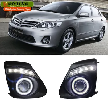 eeMrke COB Angel Eyes LED DRL For Toyota Corolla 2011 2012 2013 Fog Lights H11 55W Halogen LEDs Daytime Running Lights Kits 
eeMrke COB Angel Eyes LED DRL For Toyota Corolla 2011 2012 2013 Fog Lights H11 55W Halogen LEDs Daytime Running Lights Kits