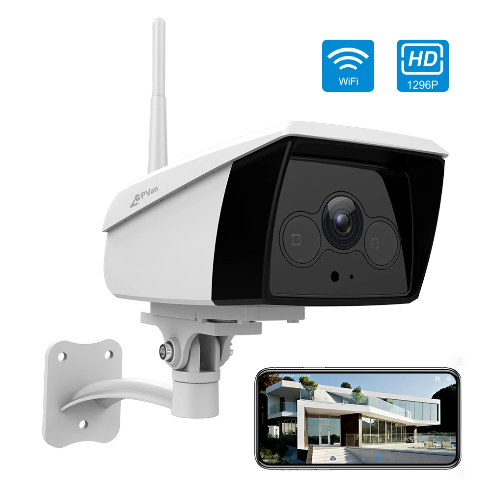 CPVan H.264 IP Camera CCTV Camera 3MP Outdoor Security Camera 1536P WiFi CCTV Camera Night Vision Motion Detection
CPVan H.264 IP Camera CCTV Camera 3MP Outdoor Security Camera 1536P WiFi CCTV Camera Night Vision Motion Detection