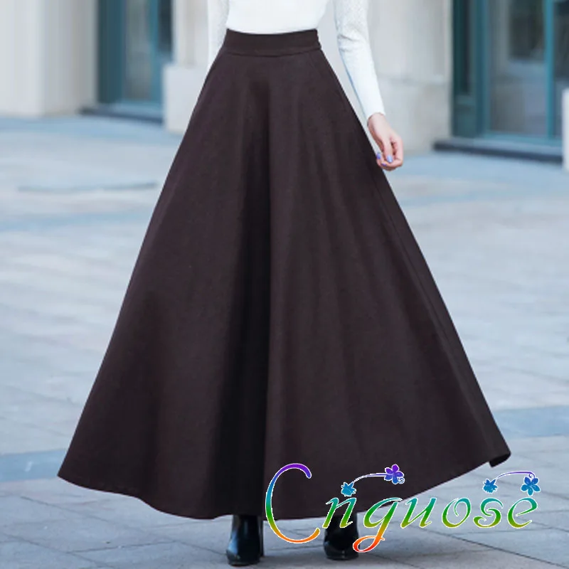 2019 Autumn And Winter Plus Size Retro Vintage Black Green 50% Wool Woolen A-line Skirts Womens / Female Ladies Casual Skirt
2019 Autumn And Winter Plus Size Retro Vintage Black Green 50% Wool Woolen A-line Skirts Womens / Female Ladies Casual Skirt