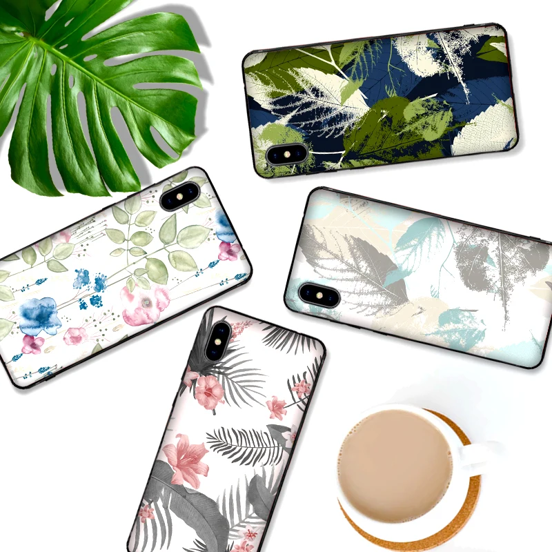 Leaf texture Mobile Phone Cases for iPhone X XS MAX XR 6 s 7 8 Plus Case Fashion Soft Silicone Fitted Back Cover
Leaf texture Mobile Phone Cases for iPhone X XS MAX XR 6 s 7 8 Plus Case Fashion Soft Silicone Fitted Back Cover