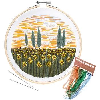 Embroidery Kit with Pattern Full Embroidery Kit with Embroidery Cloth, Embroidery Hoop, Color Threads Needles Sunflower
Embroidery Kit with Pattern Full Embroidery Kit with Embroidery Cloth, Embroidery Hoop, Color Threads Needles Sunflower