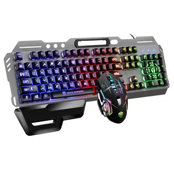 For Desktop Keyboard Mouse Combo Rainbow Backlit Plug And Play Gaming Removable Hand Rest Mechanical USB Wired Mute Waterproof
For Desktop Keyboard Mouse Combo Rainbow Backlit Plug And Play Gaming Removable Hand Rest Mechanical USB Wired Mute Waterproof