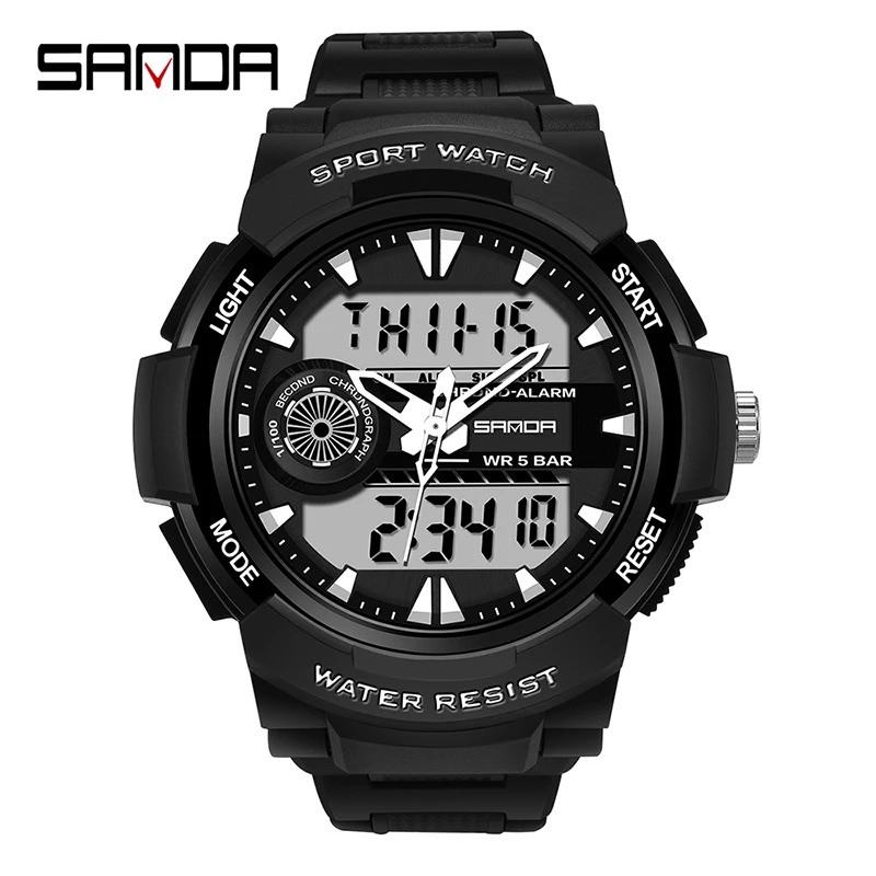 SANDA Student Sport Digital Watch Electronic Quartz Dual Core Display LED Waterproof Watch Men WristWatch Mens Women Watches
SANDA Student Sport Digital Watch Electronic Quartz Dual Core Display LED Waterproof Watch Men WristWatch Mens Women Watches