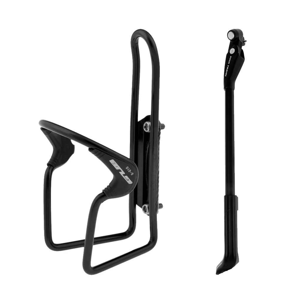 Adjustable Bike Bicycle Side Stand Kickstand 35cm-41cm/13-16 inch with Aluminum Alloy Water Bottle Cage Rack Holder Adjustable Bike Bicycle Side Stand Kickstand 35cm-41cm/13-16 inch with Aluminum Alloy Water Bottle Cage Rack Holder