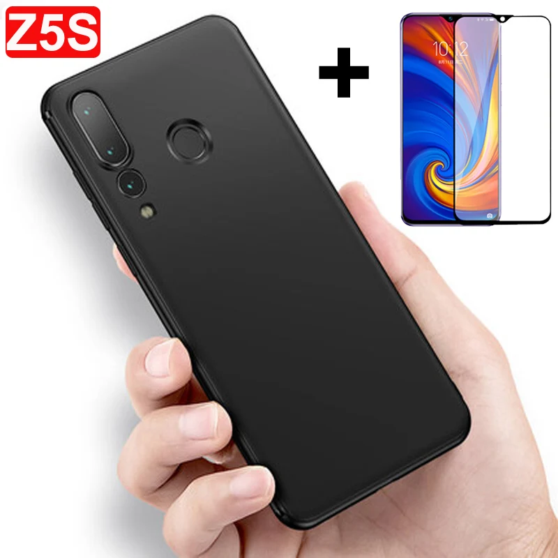 Закаленное стекло для Lenovo Z5S L78071 чехол мягкий силиконовый с полным закаленным