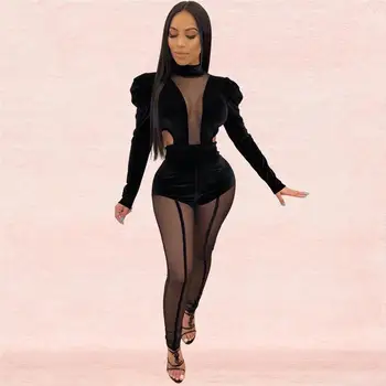 Jumpsuit For Women 2020 Formal Elegant Plus Size Jump Suits And Rompers Two-Piece Set Summer Velours Overalls Mesh Sexy Bodysuit
Jumpsuit For Women 2020 Formal Elegant Plus Size Jump Suits And Rompers Two-Piece Set Summer Velours Overalls Mesh Sexy Bodysuit