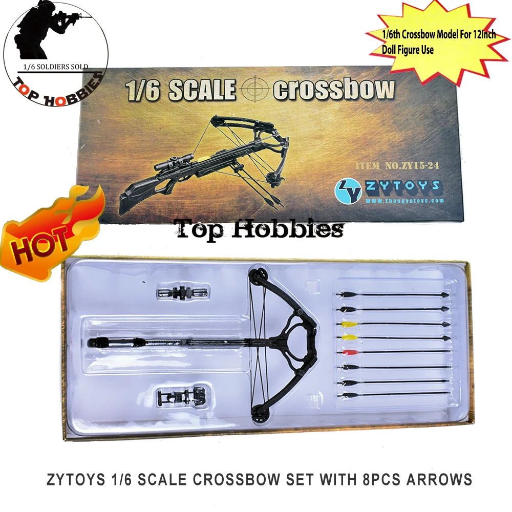 ZYTOYS 15-24 1/6 Scale Action Figure Accessory Crossbow set With 8PCS Arrows Weapon Model For 12" Soldier Hottoys 1/6 Figure 
ZYTOYS 15-24 1/6 Scale Action Figure Accessory Crossbow set With 8PCS Arrows Weapon Model For 12" Soldier Hottoys 1/6 Figure
