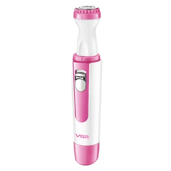 

Vgr V-701 Ms. Shaver Eyebrow Cleaner 2 in 1 Dry Battery Lip Hair Mane Hair Electric Epilator Bikini Body Underarm Shaving