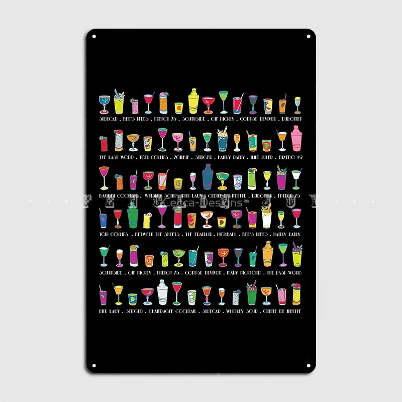 Line Em Up! Prohibition Cocktails Pattern On Black By Cecca Designs Metal Sign Wall Pub Cinema Funny Poster Tin Sign Poster
Line Em Up! Prohibition Cocktails Pattern On Black By Cecca Designs Metal Sign Wall Pub Cinema Funny Poster Tin Sign Poster