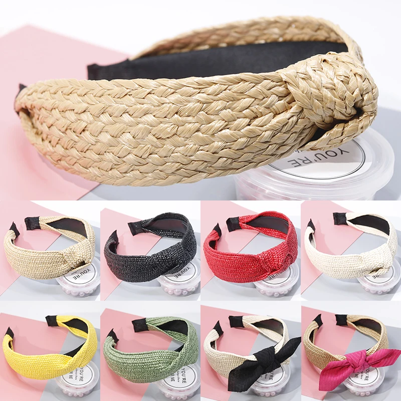 1PC Handmade Hoop Hairbands Girls White Red Korean Style Knotted Solid Turban for Women Straw Headband
1PC Handmade Hoop Hairbands Girls White Red Korean Style Knotted Solid Turban for Women Straw Headband