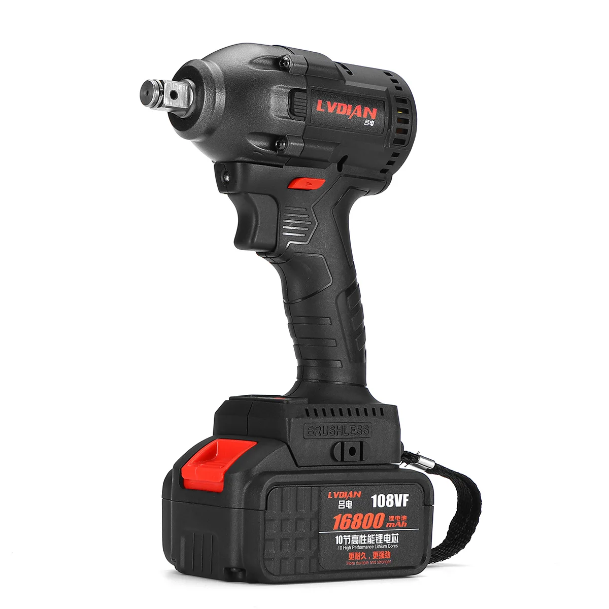 108VF 16800mAh Electric Wrench Infinitely Brushless Cordles Impact Wrench Cordless Speed Brushless Impact Wrench Power Tool
108VF 16800mAh Electric Wrench Infinitely Brushless Cordles Impact Wrench Cordless Speed Brushless Impact Wrench Power Tool