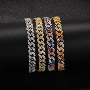 6"-10" Hip Hop Claw Set AAA+ CZ Stone Bling Iced Out 8MM wide Cuban Link Chain Bracelets for Men Women Unisex Rapper Jewelry
6"-10" Hip Hop Claw Set AAA+ CZ Stone Bling Iced Out 8MM wide Cuban Link Chain Bracelets for Men Women Unisex Rapper Jewelry