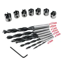 8 Pieces 3mm-10mm HSS 5 Flute Countersink Drill Bit Deburring Tool Set Carpentry Reamer Woodworking Chamfer End Milling
8 Pieces 3mm-10mm HSS 5 Flute Countersink Drill Bit Deburring Tool Set Carpentry Reamer Woodworking Chamfer End Milling