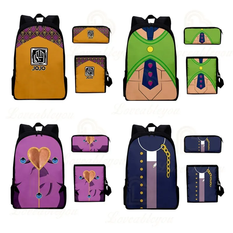 2020 New JOJO Bizarre Adventure Oxford Cloth Three-piece Pencil Case Shoulder Bag Backpack Backpack Set for School Gifts
2020 New JOJO Bizarre Adventure Oxford Cloth Three-piece Pencil Case Shoulder Bag Backpack Backpack Set for School Gifts