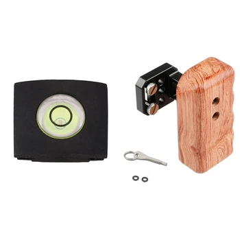 1pcs Camera Flashlight Hot Shoe Spirit Level Cover, Black & 1pcs Right Wooden Handle Grip for Universal Camera
1pcs Camera Flashlight Hot Shoe Spirit Level Cover, Black & 1pcs Right Wooden Handle Grip for Universal Camera