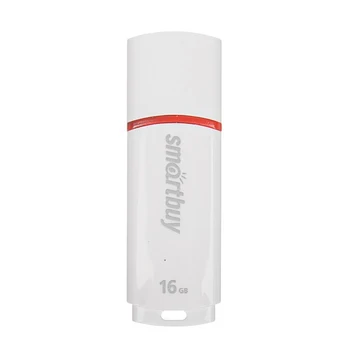 

Flash drive Smartbuy Crown White, 16 GB, USB2.0, read up to 25 Mb / s, write up to 15 Mb / s, white 3375435