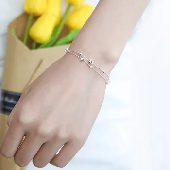 S925 Fine Silver Double Layer Star Bracelets Women's Fashion Japanese Korean Simple Elegant Bracelets
S925 Fine Silver Double Layer Star Bracelets Women's Fashion Japanese Korean Simple Elegant Bracelets