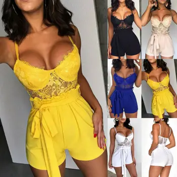 New Sexy Ladies Clubwear Shorts Playsuit Fashion Ladies Lace Bodycon Party Jumpsuit Romper Summer Casual Solid Women Trousers
New Sexy Ladies Clubwear Shorts Playsuit Fashion Ladies Lace Bodycon Party Jumpsuit Romper Summer Casual Solid Women Trousers