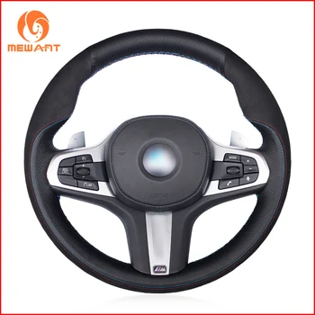 MEWANT Black Genuine Leather Steering Wheel Cover for BMW M Sport G30 G31 G32 G20 G21 G14 G15 G16 X3 G01 X4 G02 X5 G05 Parts 
MEWANT Black Genuine Leather Steering Wheel Cover for BMW M Sport G30 G31 G32 G20 G21 G14 G15 G16 X3 G01 X4 G02 X5 G05 Parts