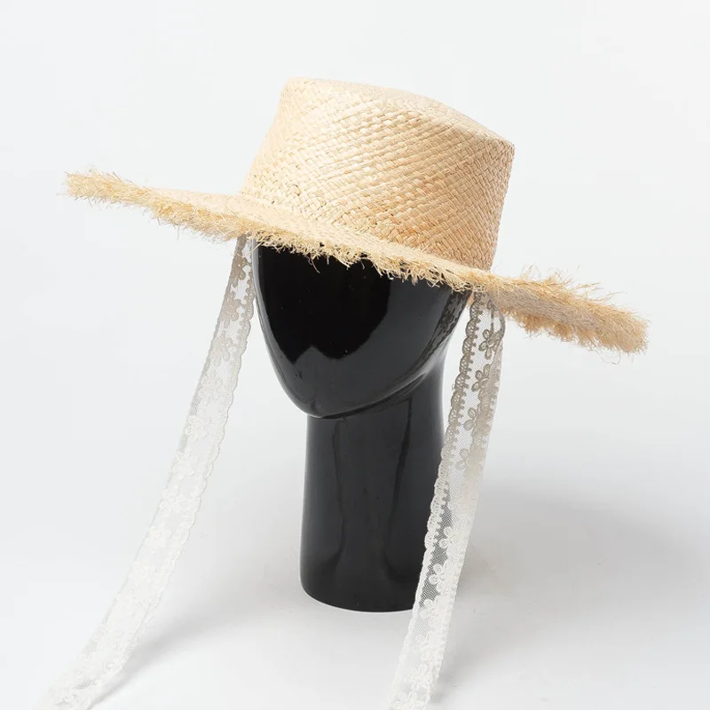 King Wheat Hand-knitted Raffia Bandage Sunscreen Sun Women Hat Retro Flat Top Summer Travel Vacation Straw Hat
King Wheat Hand-knitted Raffia Bandage Sunscreen Sun Women Hat Retro Flat Top Summer Travel Vacation Straw Hat