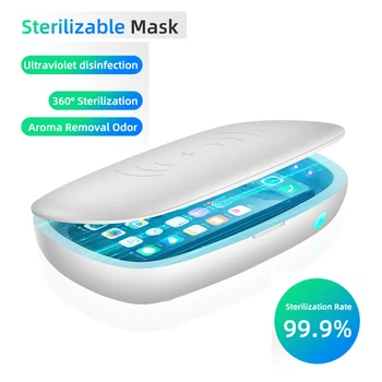 Multi-function Ultraviolet Sterilizer Box 10W Wireless Charging Phone Charger Aromatherapy UV sterilization box for Mask Jewelry
Multi-function Ultraviolet Sterilizer Box 10W Wireless Charging Phone Charger Aromatherapy UV sterilization box for Mask Jewelry