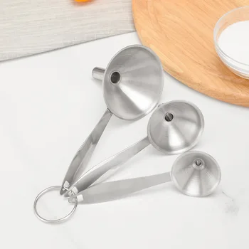 Stainless Steel Funnel Three-piece Set Mini Small Funnel Oil Vinegar Wine Spice Essential Oil Filling Sauce Leakage Household
Stainless Steel Funnel Three-piece Set Mini Small Funnel Oil Vinegar Wine Spice Essential Oil Filling Sauce Leakage Household
