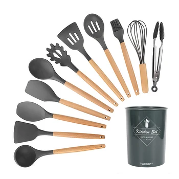 Silicone Kitchenware Cooking Utensils Set Heat Resistant Kitchen Non-Stick Cooking Utensils Kitchen Tools With Storage Box
Silicone Kitchenware Cooking Utensils Set Heat Resistant Kitchen Non-Stick Cooking Utensils Kitchen Tools With Storage Box