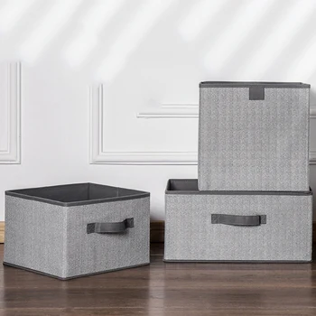 Storage Bins for Closet with Handles, Rectangle Storage Box, Fabric Storage Baskets Container-Gray
Storage Bins for Closet with Handles, Rectangle Storage Box, Fabric Storage Baskets Container-Gray