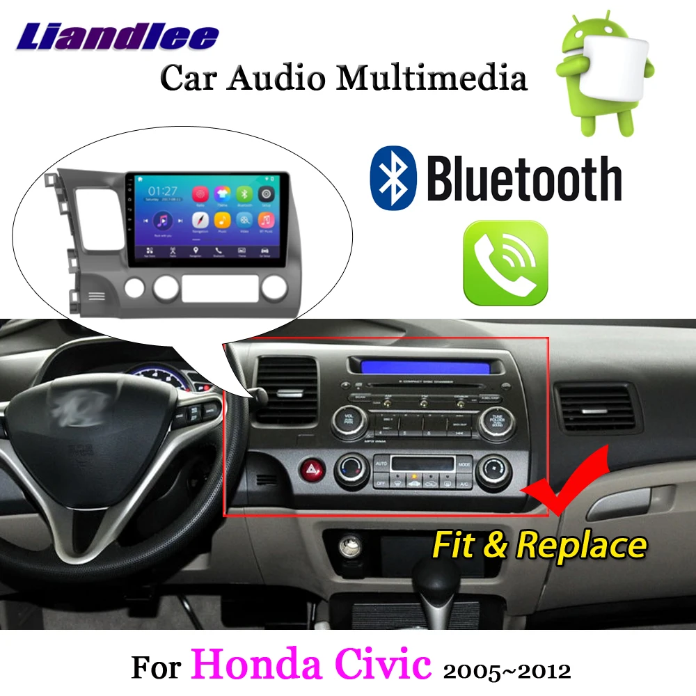 Liandlee For Honda Civic 2005~2012 Android 7.1 System Radio Carplay BT FM Camera USB Wifi GPS Map Nav Navi Navigation Multimedia
Liandlee For Honda Civic 2005~2012 Android 7.1 System Radio Carplay BT FM Camera USB Wifi GPS Map Nav Navi Navigation Multimedia