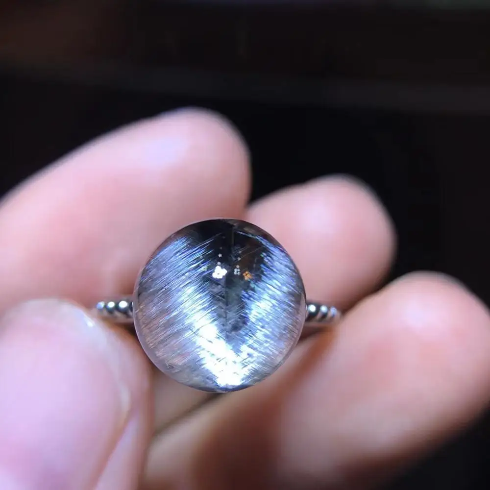 Genuine Natural Brookite Platinum Silver Rutilated Quartz Ball Sphere Adjustable Ring 11mm 925 Silver Ring Woman Men AAAAA 
Genuine Natural Brookite Platinum Silver Rutilated Quartz Ball Sphere Adjustable Ring 11mm 925 Silver Ring Woman Men AAAAA
