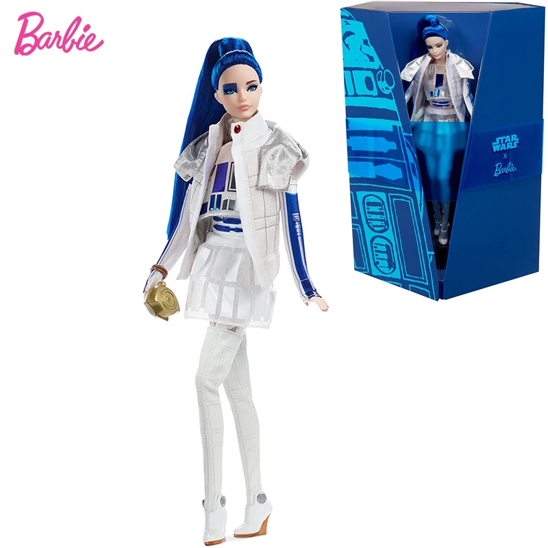 Кукла Барби Коллекционная Star Wars R2D2 купольная юбка Бомбер куртка и высокие сапоги