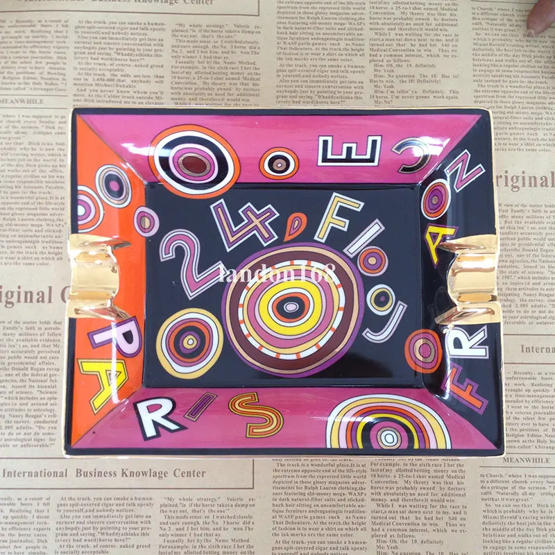 Ceramic cigar ashtray Letter and number pattern ashtray high-end ashtray Living room decoration Creative gift 
Ceramic cigar ashtray Letter and number pattern ashtray high-end ashtray Living room decoration Creative gift
