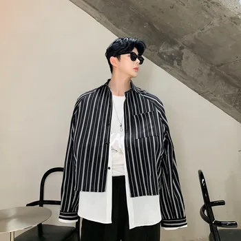 Men Stripe Splice White Casual Long Sleeve Shirt Style Jacket Male Streetwear Hip Hop Shirt Coat Outerwear
Men Stripe Splice White Casual Long Sleeve Shirt Style Jacket Male Streetwear Hip Hop Shirt Coat Outerwear