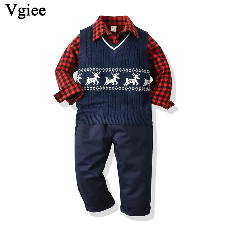 

Vgiee Children Outfits Kids Boys Children Set for Birthday Party Boy Clothes Cotton A Little Boy Baby Clothing CC702