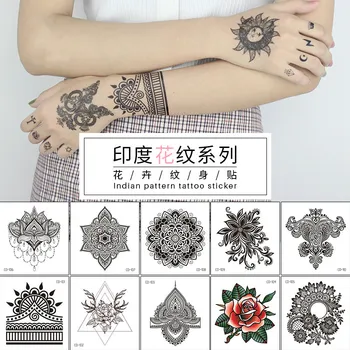 1Pc Indian Flower Pattern Tattoo Sticker Waterproof Temporary Sticker Geometric Planet Tattoo Black Tattoos Body Arm Fake Tatoos
1Pc Indian Flower Pattern Tattoo Sticker Waterproof Temporary Sticker Geometric Planet Tattoo Black Tattoos Body Arm Fake Tatoos