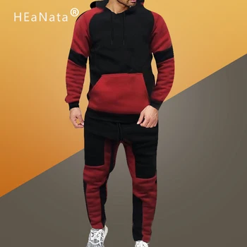 New Plus-sized Men's Sets Fashion Casual Patchwork Hooded Hoodies+Sweatpants Track Suit 70%Cotton Drawstring Mens Joggers Set
New Plus-sized Men's Sets Fashion Casual Patchwork Hooded Hoodies+Sweatpants Track Suit 70%Cotton Drawstring Mens Joggers Set