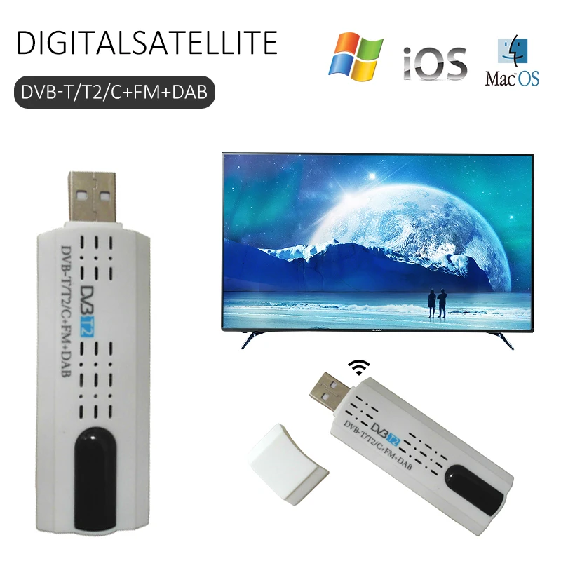 Digital Satellite DVB T2 FM USB TV Stick Tuner with Antenna Receiver Remote HDTV for DVB-T2/DVB-C/FM/DAB PC Laptop TV
Digital Satellite DVB T2 FM USB TV Stick Tuner with Antenna Receiver Remote HDTV for DVB-T2/DVB-C/FM/DAB PC Laptop TV