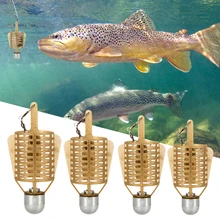 

Carp Fishing Bait Feeder Cage 20g/30g/40g/50g Sinker Trap Fishing Bait Cage Basket Fishing Lure Holder Fishing Tools Support CSV