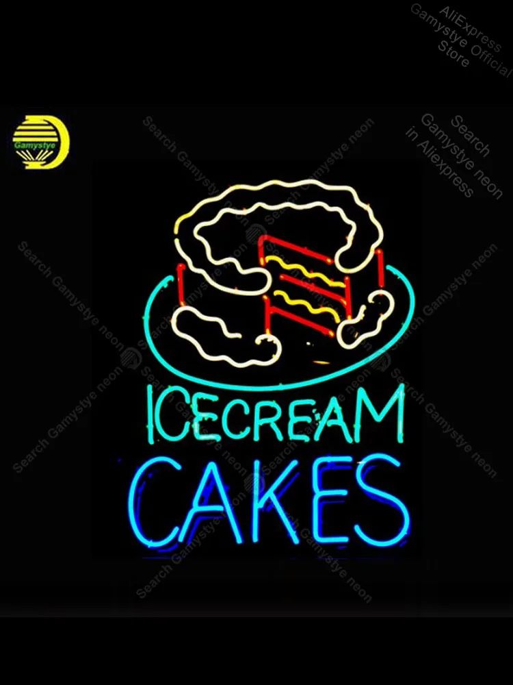Неоновая вывеска для Icecream тортов неоновый светильник Декор Windower Store дисплей