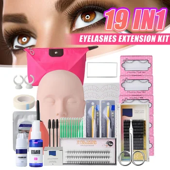 19Pcs/set Eyelash Extension Practice Kit Mannequin Head Grafting Eyelash Tools Storage Bag Set Makeup Practice EY669
19Pcs/set Eyelash Extension Practice Kit Mannequin Head Grafting Eyelash Tools Storage Bag Set Makeup Practice EY669