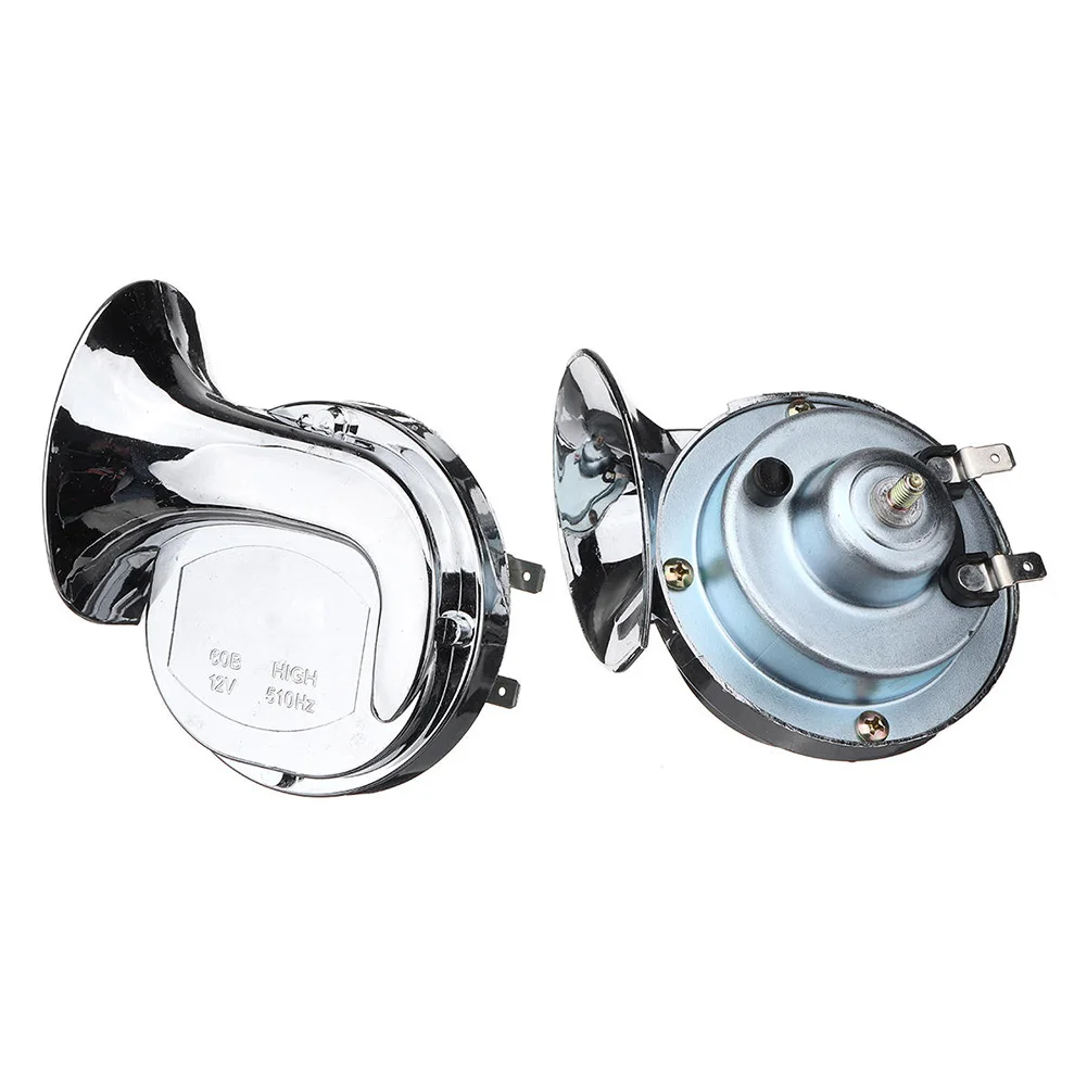 12V 120dB Car Horn Motorcycle Universal Chrome Dual Tone Air Snail Horn Pack of 2pcs Car Accessories
12V 120dB Car Horn Motorcycle Universal Chrome Dual Tone Air Snail Horn Pack of 2pcs Car Accessories