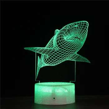 SHARK Jaws LED 3D Night Light Great White Shark Ocean World Acrylic Optic Lights Night Lamps Kids Gifts for Baby Child Dropship 
SHARK Jaws LED 3D Night Light Great White Shark Ocean World Acrylic Optic Lights Night Lamps Kids Gifts for Baby Child Dropship