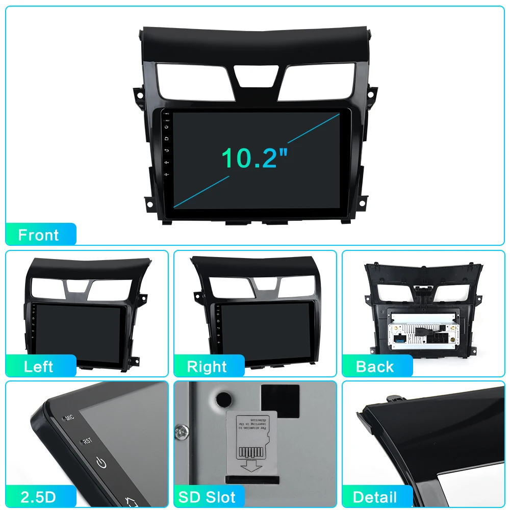 Discount 10.2" Car 1 Din Auto Radio Android 9.0 for Nissan Teana Altima 2013 2014 2015 Support Steering Wheel Control HDMI 4 Discount 10.2" Car 1 Din Auto Radio Android 9.0 for Nissan Teana Altima 2013 2014 2015 Support Steering Wheel Control HDMI 4